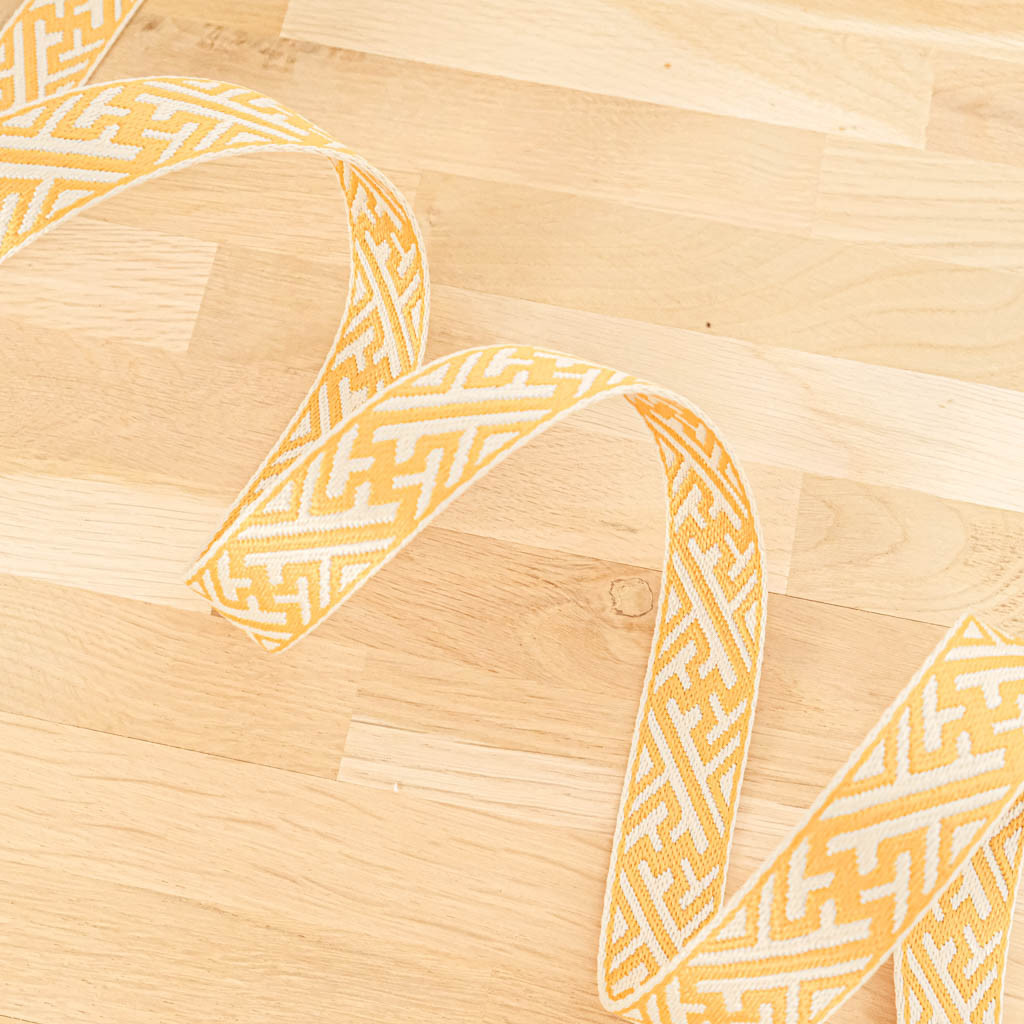 Two-Tone Yellow Geometric Strap - Maison Klem